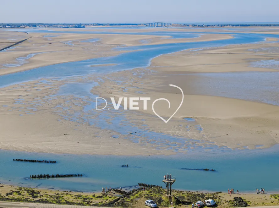Photo Dominique VIET - passage du gois et pont de Noirmoutier